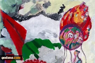 مصائب غزه در نمایشگاه مجازی هنرمندان جهان  2