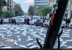 نشر جثامين رمزية لشهداء غزة الاطفال في ميدان فلسطين وسط طهران 3