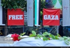 نشر جثامين رمزية لشهداء غزة الاطفال في ميدان فلسطين وسط طهران 7