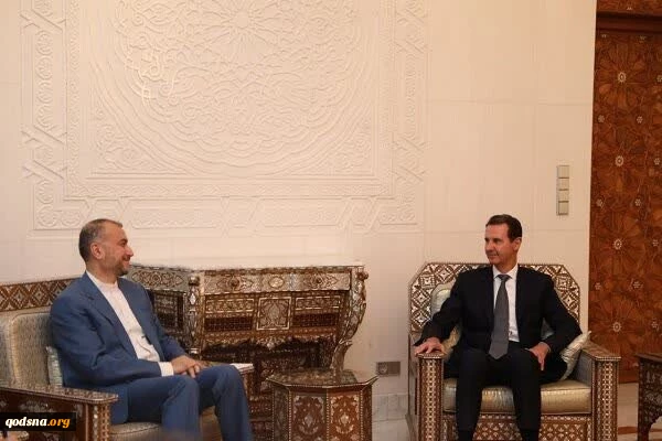 وزير الخارجية الايراني يلتقى بشار الأسد في دمشق 2