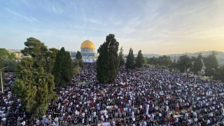 اقامه نماز عید فطر در مسجدالاقصی