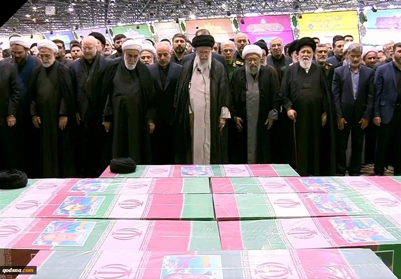 IRI Leader performs prayers over bodies of president Raisi, entourage