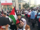 مراسم استقبال از خانواده‌های شهدا و بازماندگان مظلوم غزه در میدان فلسطین تهران 7