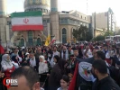 مراسم استقبال از خانواده‌های شهدا و بازماندگان مظلوم غزه در میدان فلسطین تهران 11