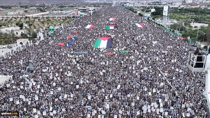 مسيرات مليونية تجوب صنعاء نصرة لفلسطين تحت شعار (وفاء لدماء الشهداء.. مع غزة حتى النصر)  2