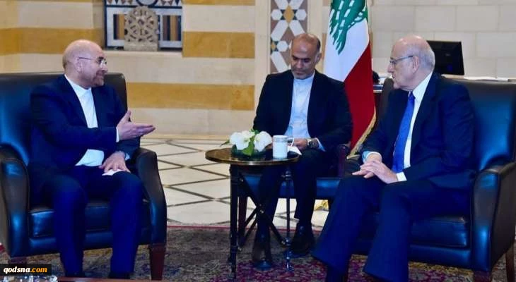 رئيس البرلمان الايراني يلتقي رئيس الوزراء اللبناني في بيروت 2