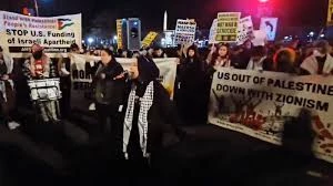 ‘Gaza is not for sale’: 

Americans take to streets after Trump says US will ‘own’ Gaza Strip