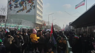 On 46th anniversary of the victory of the 1979 Islamic Revolution:

Iranians show support for Palestine 2