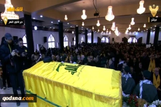 مراسم تشییع پیکر شهید هاشم صفی الدین در دیرقانون