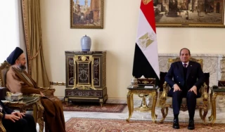 تاکید رئیس جمهور مصر و رهبر جریان حکمت ملی عراق بر مخالفت با کوچاندن فلسطینیان