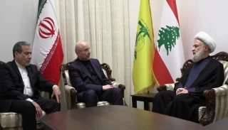 الشيخ قاسم يلتقي عراقتشي وقاليباف قبل مغادرتهما لبنان
