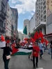 زنان برزیلی در حمایت از حقوق زنان فلسطین و مخالفت با کوچ اجباری غزه راهپیمایی کردند
 8