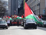 تظاهرات همبستگی با غزه در مونترال کانادا 3