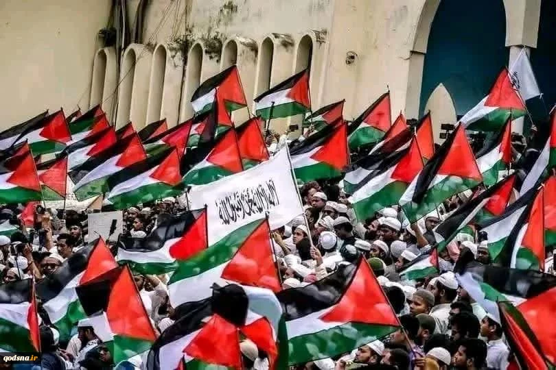 تظاهرات در بنگلادش در حمایت از فلسطین و محکومیت جنایت صهیونیست ها در غزه 2