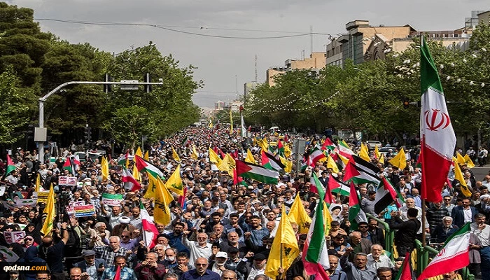في جمعة الغضب.. مسيرات في طهران وشيراز وقم تنديدا بجرائم الاحتلال الإسرائيلي 2