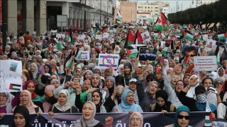 تظاهرات در ۵۸ شهر مغرب در حمایت از غزه