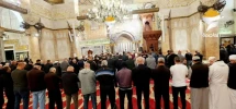 تصاویر نمازگزاران فلسطینی در نماز صبح امروز یکشنبه مسجد مبارک الاقصی 3