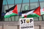 تجمع حامیان فلسطین در برابر بانک مرکزی ایرلند در محکومیت حمایت از رژیم اشغالگر صهیونیستی و نسل‌کشی در غزه 2