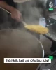 تصاویری از توزیع کمک ها اعم از مواد غذایی بین اهالی و آوارگان فلسطینی در شمال منطقه غزه