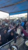 تصویری از کودکان غزه در حال انتظار برای دریافت اندکی غذا
