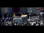دور تاریخی پیکر مطهر شهیدان سید حسن نصرالله و سید هاشم صفی الدین در ورزشگاه و آخرین وداع لبنانی ها با رهبران مقاومت