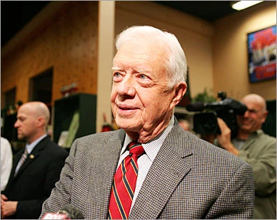 کارتر یدافع عن لقاءه قادة حماس