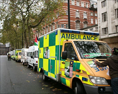 قافلة "تحیا فلسطین" تغادر لندن