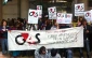 British activists protest against G4S company