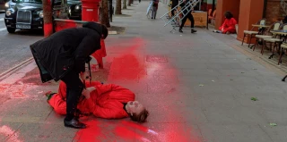Activists blockade Israeli arms HQ over killing of Shereen Abu Aqleh
