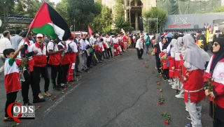 Palestinians attend anniversary of US downing of Iranian plane