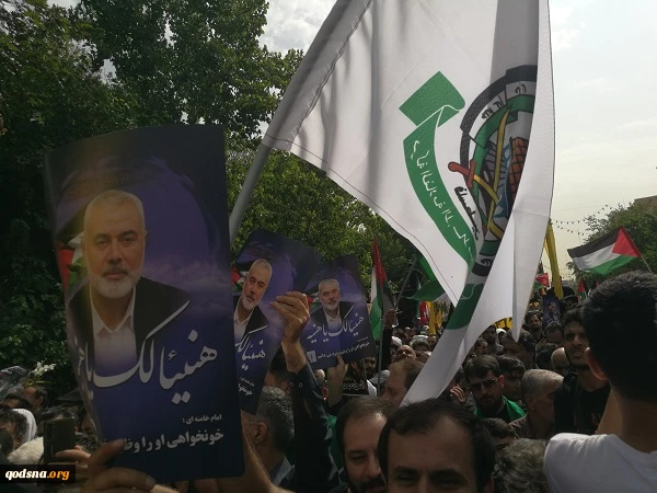مراسم تشیع جنازه شهید اسماعیل هنیه  در تهران 6