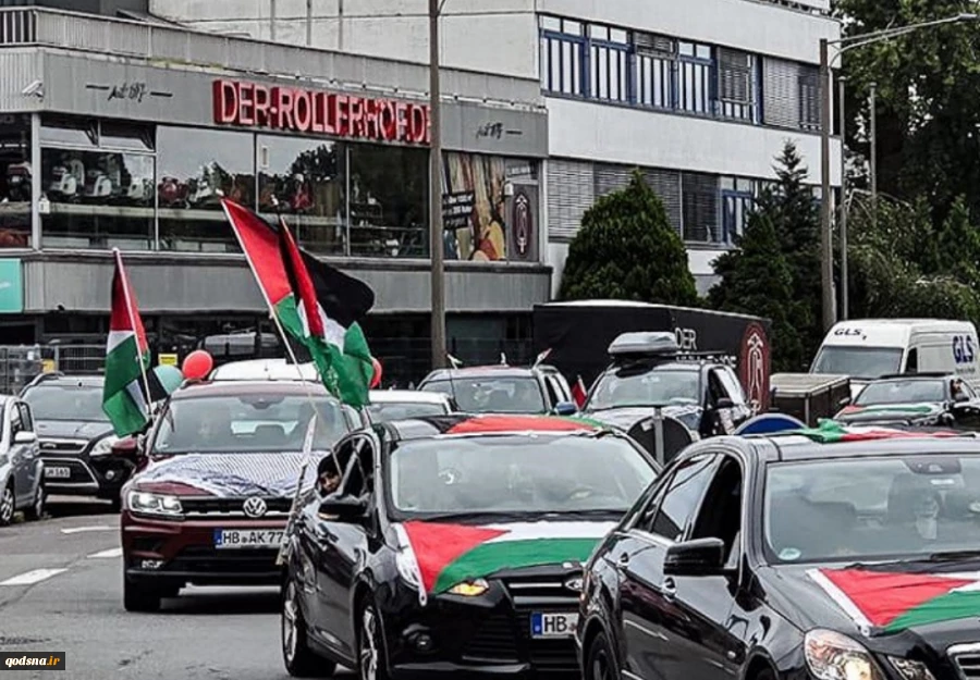 رژه خودرویی در برمن آلمان در همبستگی با فلسطینیان  2