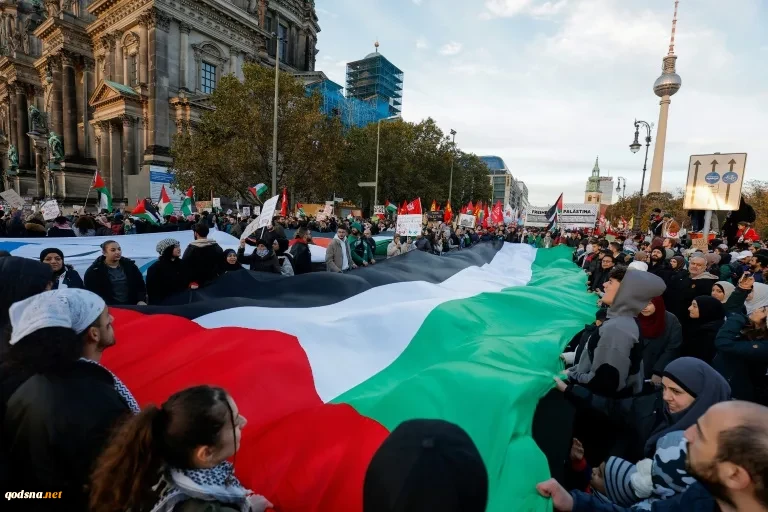 تظاهرات حامیان فلسطین در اروپا/ معترضان فریاد آزادی فلسطین سردادند 2