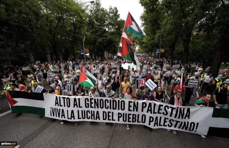 خروش اسپانیایی‌ها در حمایت از فلسطین 2