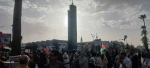 تظاهرات گسترده در شهر دار البیضاء مراکش در حمایت از غزه و محکومیت نسل‌کشی رژیم صهیونیستی و عادی‌سازی روابط با این رژیم  2