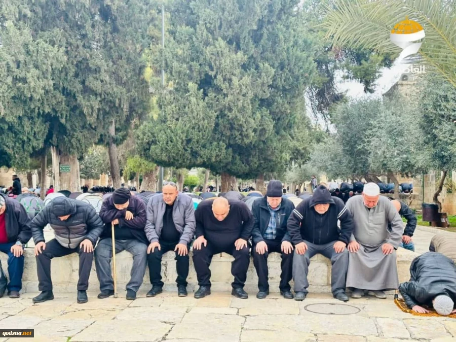 حضور ۵۰ هزار نفر در نماز جمعه مسجد الاقصی  7