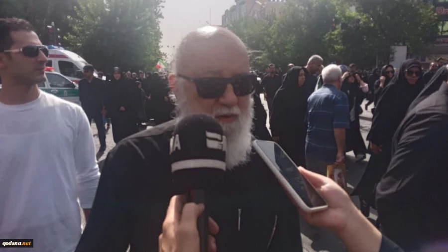 حضور چهره های لشکری وکشوری پابه پای مردم ایران در مراسم تشییع شهدای اقتدار ملی  4
