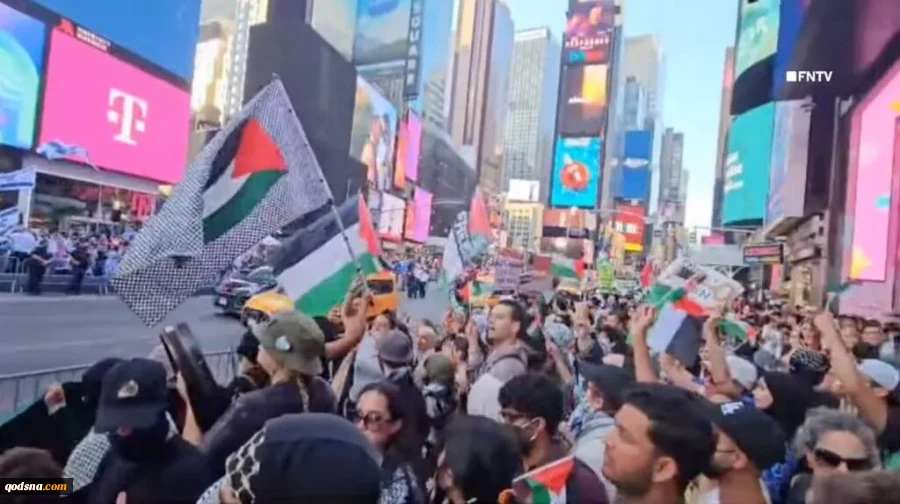 هزاران نفر در نیویورک خواستار پایان گرسنگی مردم غزه شدند 2