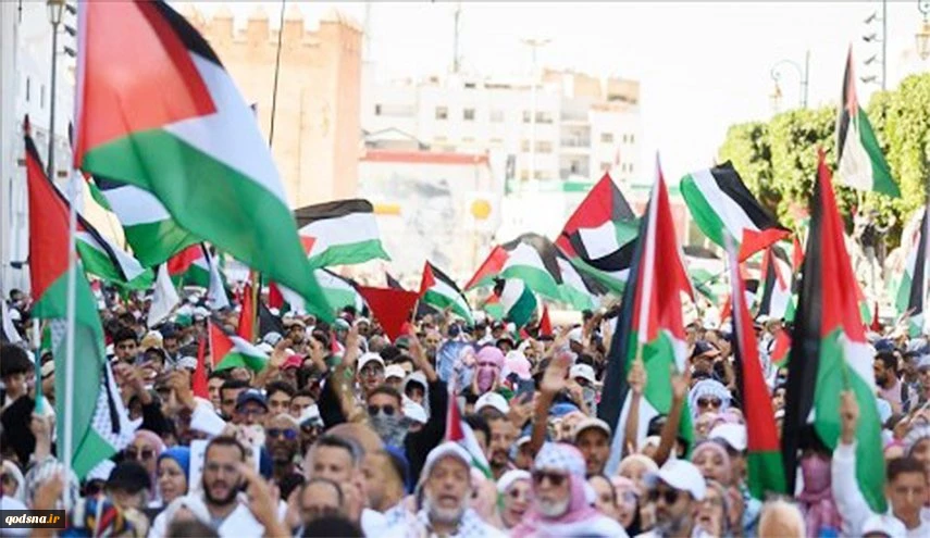 آلاف المغاربة يتظاهرون رفضا لإبادة وتجويع فلسطينيي غزة 2