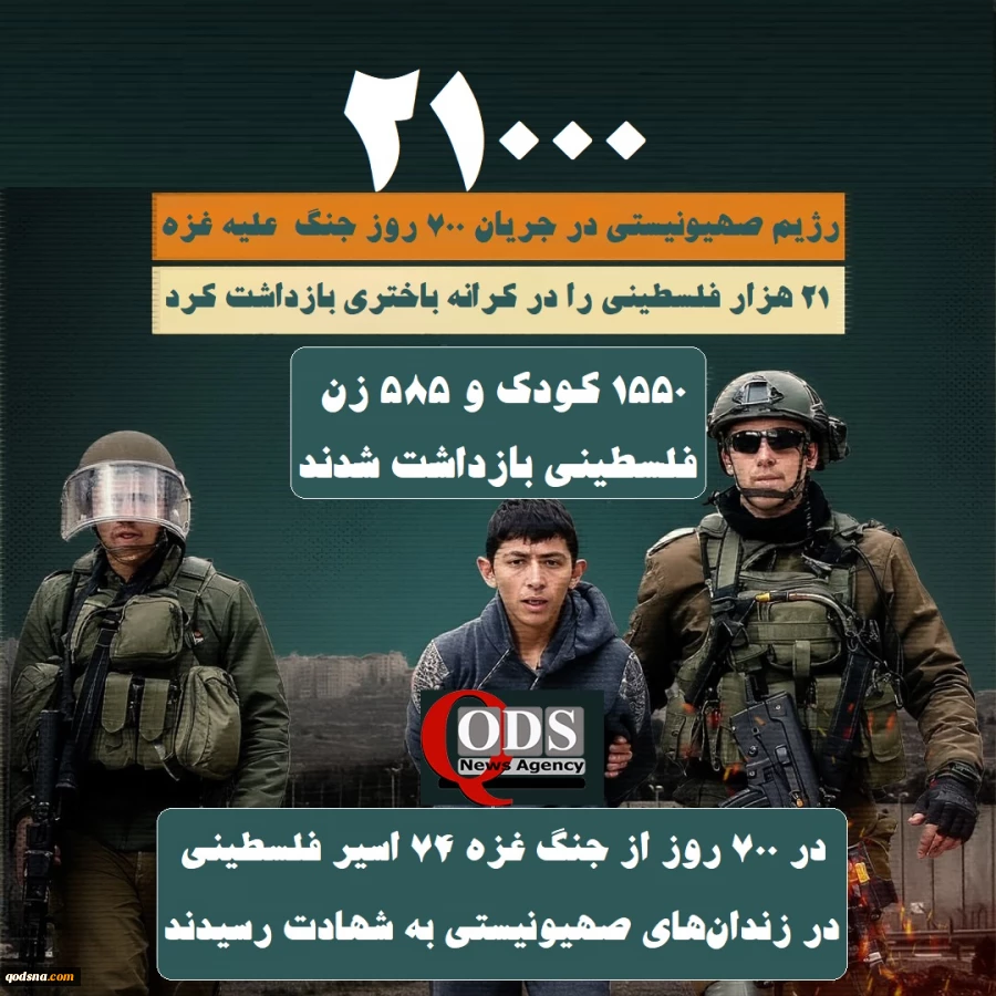 اینفوگرافی اختصاصی/

 بازداشت 21000 فلسطینی در کرانه باختری از آغاز جنگ علیه غزه 2