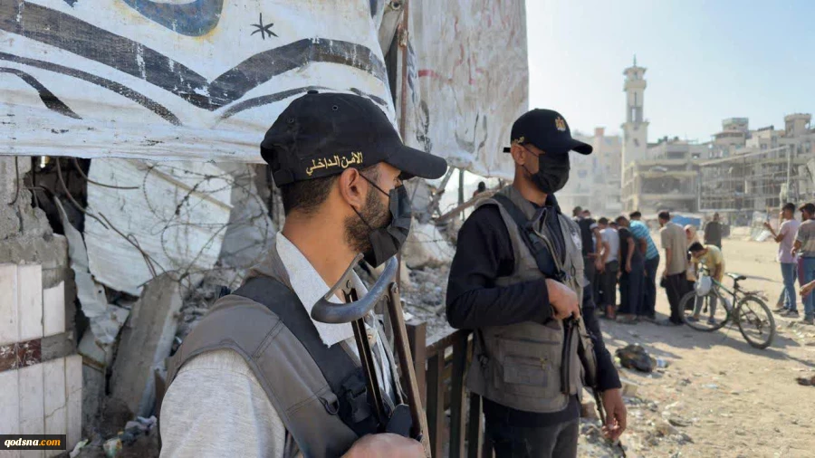 تصاویر استقرار نیروهای امنیتی غزه در میادین و چهارراه‌های شهر غزه پس از برقراری آتش‌بس  2