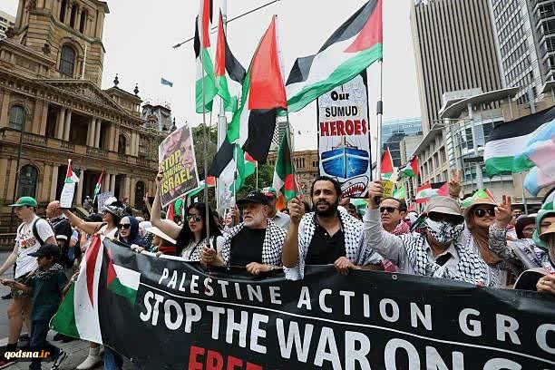 تظاهرات مردم سیدنی استرالیا در حمایت از استقامت غزه  3