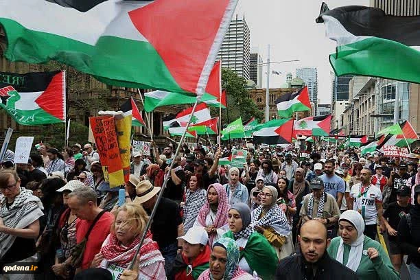 تظاهرات مردم سیدنی استرالیا در حمایت از استقامت غزه  6