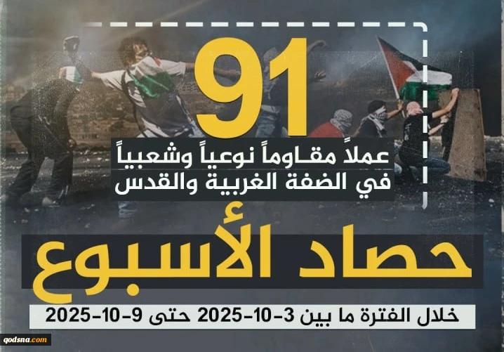 مرکز پژوهشی آماری معطی گزارش داد؛

رکورد خیره‌کننده 91  عملیات مقاومتی در کرانه باختری طی هفته اخیر/ ثبت میانگین  13 عملیات در هر روز + نمودار
 2