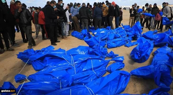 پیکرهای ۴۵ شهید فلسطینی در چارچوب توافق تبادل اسرا وارد غزه شد 2