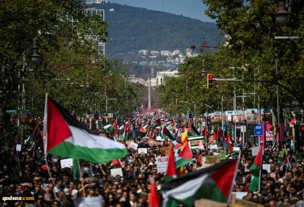 تظاهرات و اعتصاب سراسری در 200 منطقه اسپانیا در حمایت از غزه 2