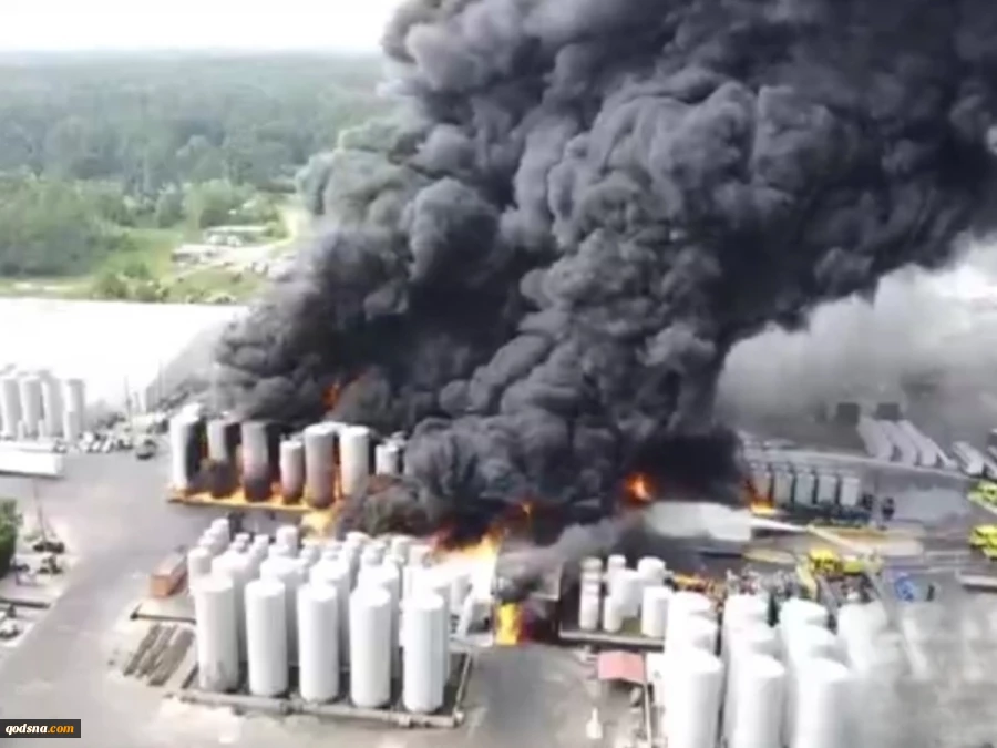 آتش‌سوزی یک کارخانه نظامی آمریکایی-اسرائیلی در شهر طیرات کارمل رژیم صهیونیستی 2