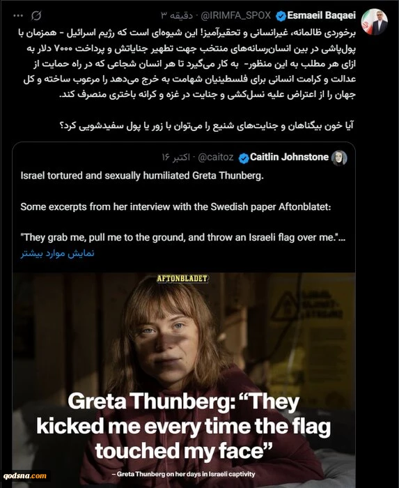 واکنش به شکنجه شهروند سوئدی حامی فلسطین  3