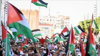 تظاهرات در رباط در حمایت از فلسطین