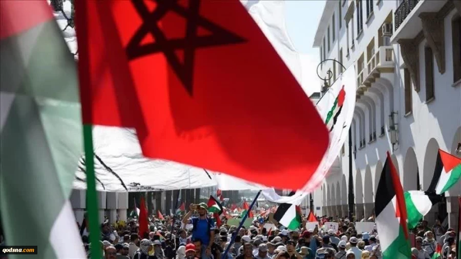 تجمع مردمی گسترده در شهر طنجه مراکش در حمایت از فلسطین و محکومیت محاصره غزه
 2